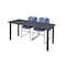 Kee Rectangle Tables > Training Tables > Kee Table & Chair Sets, 72 W, 24 L, 29 H, Grey MT7224GYBPBK44BE - alternate 1